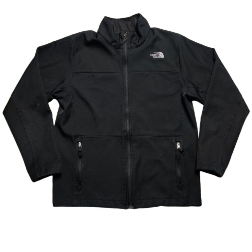 The North Face Boys Large 14/16 Black Apex Bionic Fleece Lined Softshell Jacket